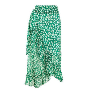 High waist streetwear long skirt femme
