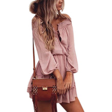 Boho Chiffon Dresses Slash Neck Beach