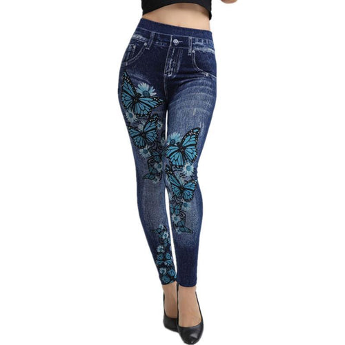 Jeans Leggings Slim Mock Pocket Woman