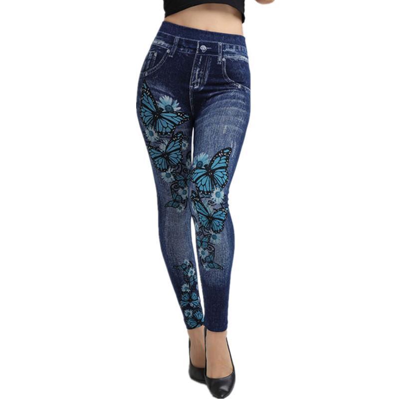 Jeans Leggings Slim Mock Pocket Woman