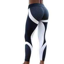 Fitness Leggings For Women Elastic Black White Printed Leggings