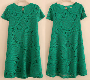 Casual Mini Dress Short Sleeve A-Line