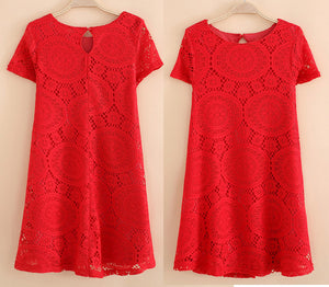 Casual Mini Dress Short Sleeve A-Line