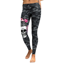 Women Skull Head 3D Printed Camouflage Legging