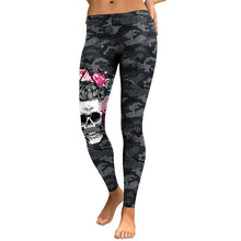 Women Skull Head 3D Printed Camouflage Legging