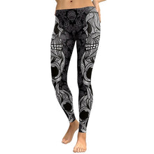 Women Skull Head 3D Printed Camouflage Legging
