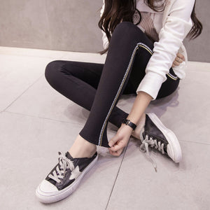 Side stripes Women Casual Legging