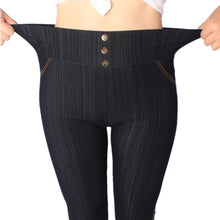 High Waist Jeans Leggins With Buttons Jeggings