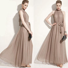 Chiffon Halter Long Dress