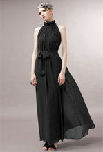 Chiffon Halter Long Dress