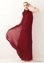 Chiffon Halter Long Dress
