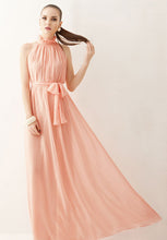 Chiffon Halter Long Dress