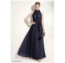 Chiffon Halter Long Dress