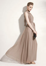Chiffon Halter Long Dress