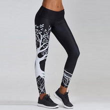 Women's Skull&flower Black Leggings Digital Print
