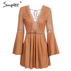 Simplee sexy lace dress women