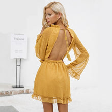 Fashion long flare sleeve dresses vestidos
