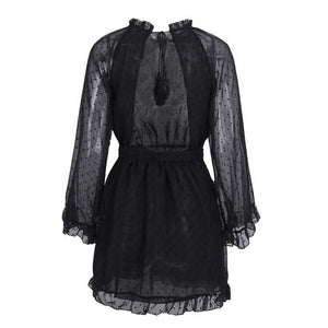 Fashion long flare sleeve dresses vestidos