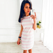 O-Neck Striped Beach Party Dresses