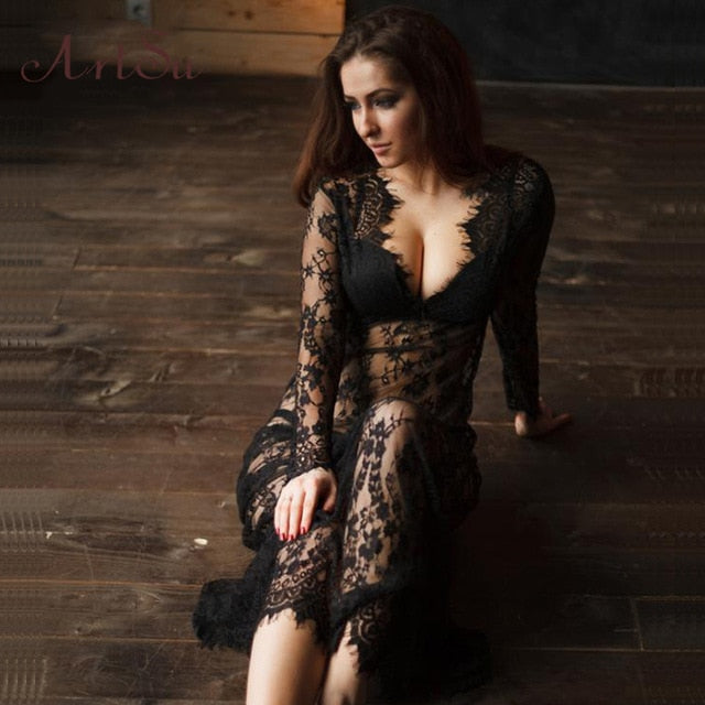 Black See Through Dress