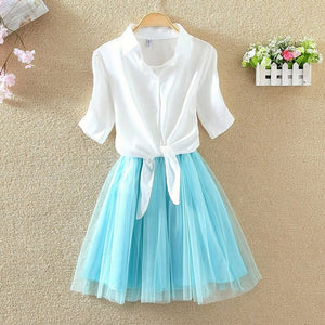 Shirt And Sling Tutu Dress Suit Women
